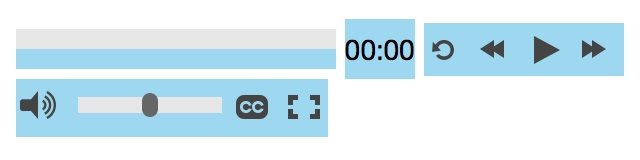 video controls with only flex container css applied